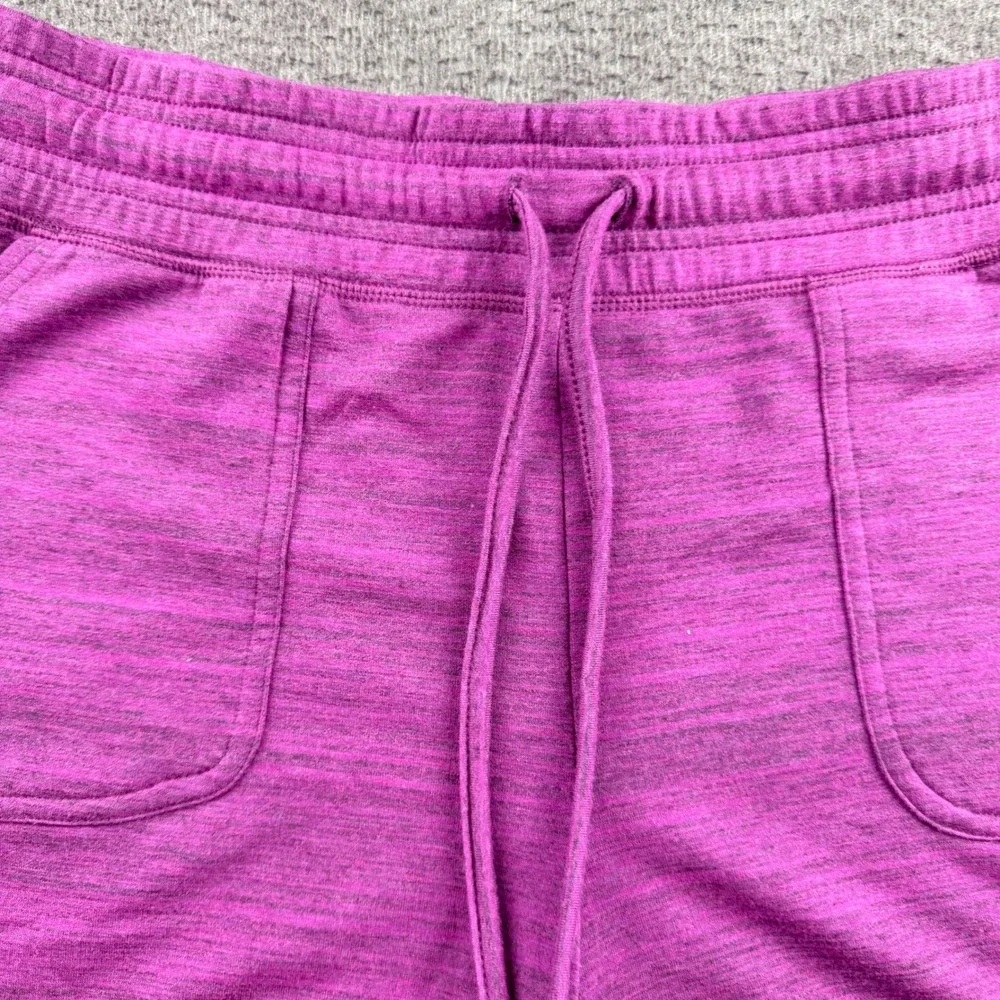 32 Degrees Cool Ladies Fleece Short Heather Purple Women's S Drawstring Pockets
